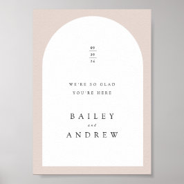 Arch Wedding Welcome Sign Poster