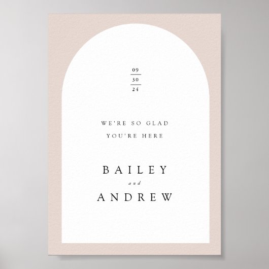 Arch Wedding Welcome Sign Poster (Vorne)