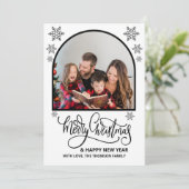 Arch What a Year in Review Fotos Frohe Weihnachten Karte (Stehend Vorderseite)