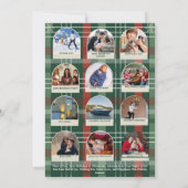 Arch What a Year in Review Kariert Frohe Weihnacht Karte (Rückseite)