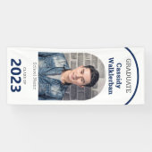 Arch White Blue Foto Abschluss Banner (Horizontal)