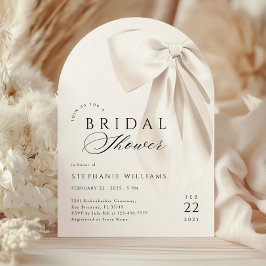 Arch White Elegant Bow Bridal Dusche Einladung