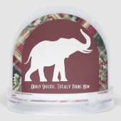Arch White Elephant Christmas Plaid Gift Funny  Schneekugeln (Rückseite)