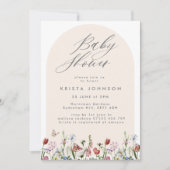 Arch & Wild Blume Kinderdusche Einladung (Vorderseite)