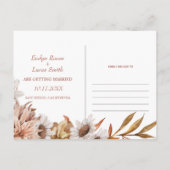 Arch with autumn flowers photo fall wedding postkarte (Rückseite)