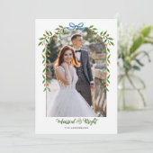 Arch with Bow & Garland Christmas Photo Ankündigung (Stehend Vorderseite)