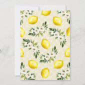 Arch Yellow Lemon Unser Haupt-Squeeze 1. Geburtsta Einladung (Rückseite)