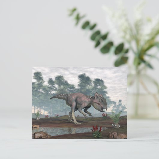 Archaeoceratops Dinosaurier Postkarte (Stehend Vorderseite)