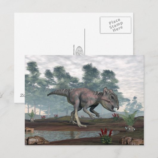 Archaeoceratops Dinosaurier Postkarte (Vorne/Hinten)