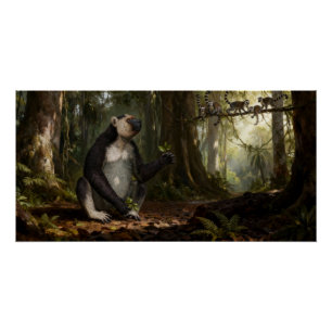 Archaeoindris fontoynontii – Riesiger Lemur Poster