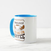 Archaeologist running on Coffee Caffeine Gift Tasse (Vorderseite Links)