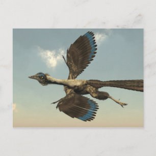 Archaeopteryx birds dinosaurs flying - 3D render Postkarte