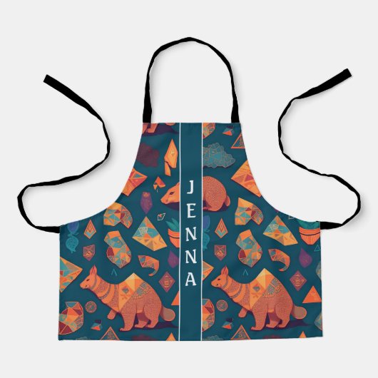 Archaeotherium Geometric Colorful Custom Muster Schürze (Vorderseite)