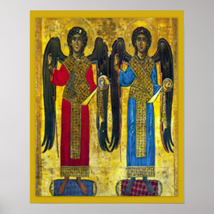 Archangel Angel Michael und Gabriel Icon Poster