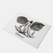 Archangel , Angel Uriel Fußmatte (Schrägansicht)