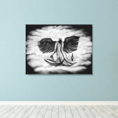 Archangel , Angel Uriel Leinwanddruck (Insitu (Holzboden))