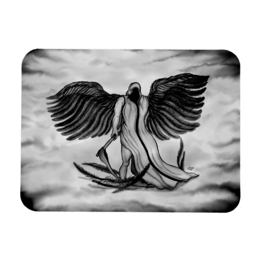 Archangel , Angel Uriel Magnet (Horizontal)