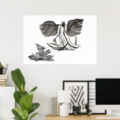 Archangel , Angel Uriel mit Golem - Gargoyle Poster (Heimbüro)