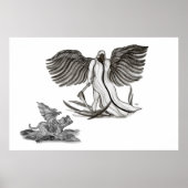 Archangel , Angel Uriel mit Golem - Gargoyle Poster (Vorne)