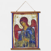 Archangel Gabriel Byzantine Christliche Kunst Wandteppich Mit Holzrahmen (Vorderseite)