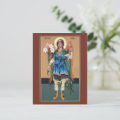 Archangel Gabriel Prayer Card Postkarte (Stehend Vorderseite)