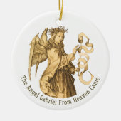 Archangel Gabriel Renaissance Art Gold Silver Keramik Ornament (Vorne)