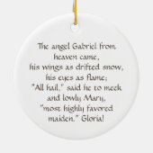 Archangel Gabriel Renaissance Art Gold Silver Keramik Ornament (Hinten)