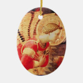 ARCHANGEL GABRIEL Ruby Gem stone Keramik Ornament (Vorne)