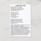 Archangel Gabriel und Hope Visitenkarte (Rückseite)