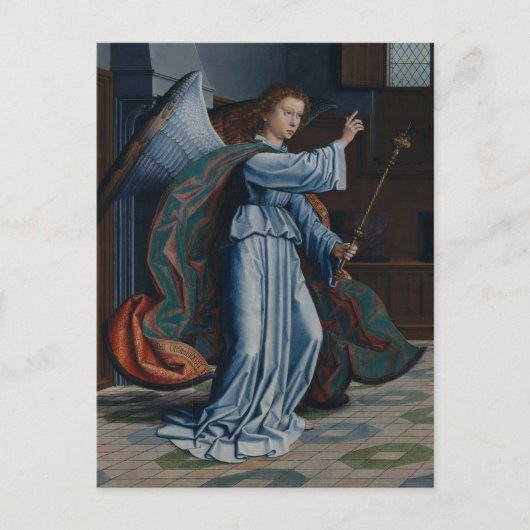 Archangel Gabriel von Gerard David Postkarte (Vorderseite)