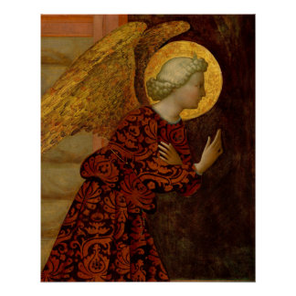 Archangel Gabriel von Masolino da Panicale Poster