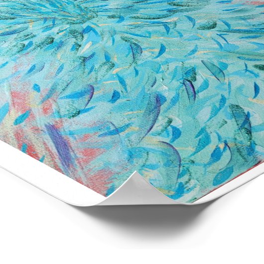 Archangel Haniel energy art poster, 8"x10" Poster (Ecke)