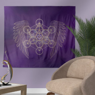 Archangel Metatron - Metatron's Cube Wandteppich