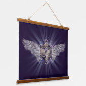 Archangel Metatron - Metatron's Cube Wandteppich Mit Holzrahmen (Gewinkelt)