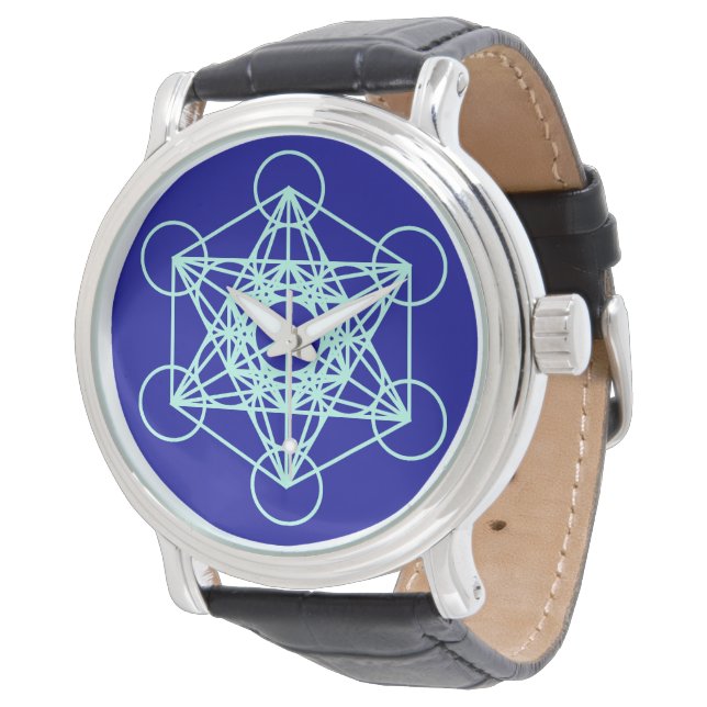 Archangel Metatron Sacred Geometry Watch Armbanduhr (Schrägansicht)