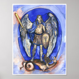 "Archangel Michael"-2, Poster 30,90 cm x 23,41 cm