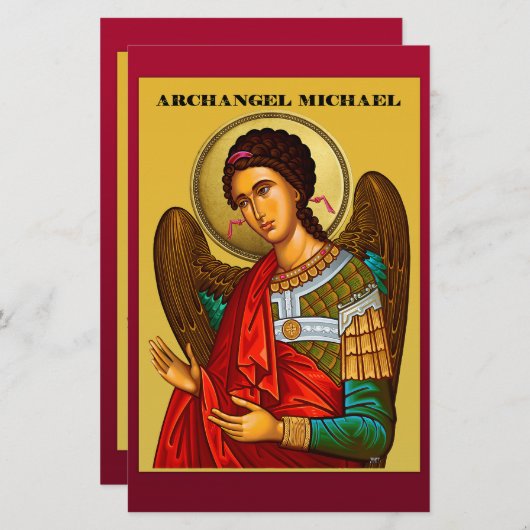 Archangel Michael Briefpapier (Vorne/Hinten)