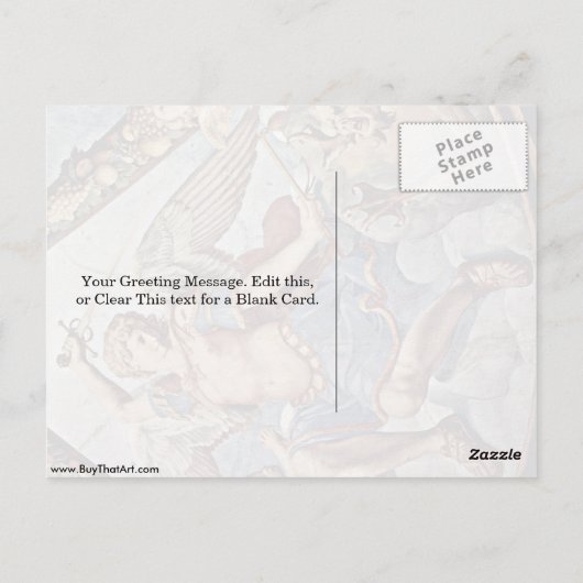 Archangel Michael By Angelo Bronzino Postkarte (Rückseite)