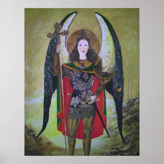 Archangel Michael by S Lewis Poster (Vorne)