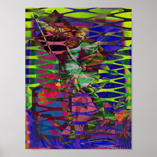 Archangel Michael Defeats Satan MSG Optik Grid Poster (Vorne)