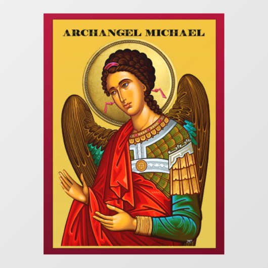 Archangel Michael Fensteraufkleber (Blatt)