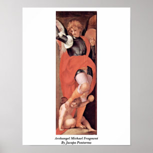 Archangel Michael Fragment von Jacopo Pontormo Poster