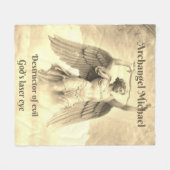 Archangel Michael gelbe Fleecedecke (Vorderseite (Horizontal))