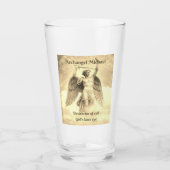 Archangel Michael Gottes Laser-Augengelb-Glasbeche Glas (Vorderseite)