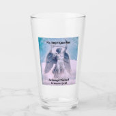 Archangel Michael Gottes Laserauge, blaue Glastass Glas (Vorderseite)