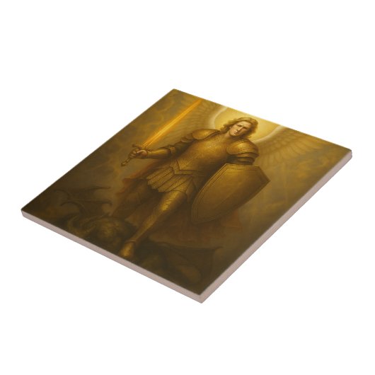 Archangel Michael - göttlicher Beschützer des Lich Fliese (Seite)