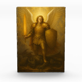 Archangel Michael - göttlicher Beschützer des Lich Fotoblock