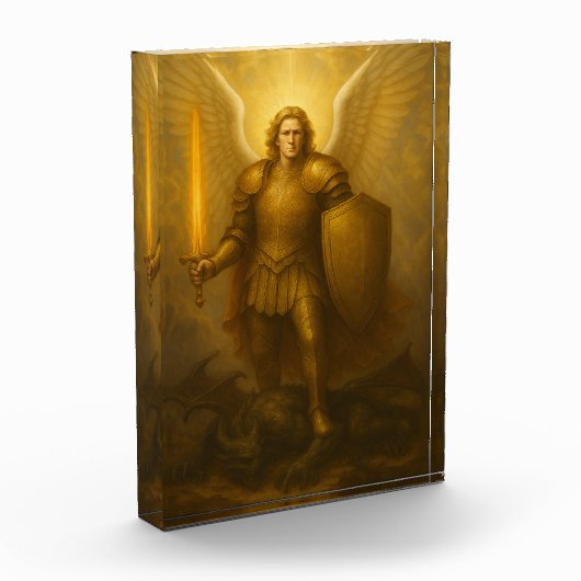 Archangel Michael - göttlicher Beschützer des Lich Fotoblock (Links)