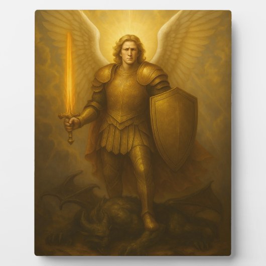 Archangel Michael - göttlicher Beschützer des Lich Fotoplatte (Vorderseite)