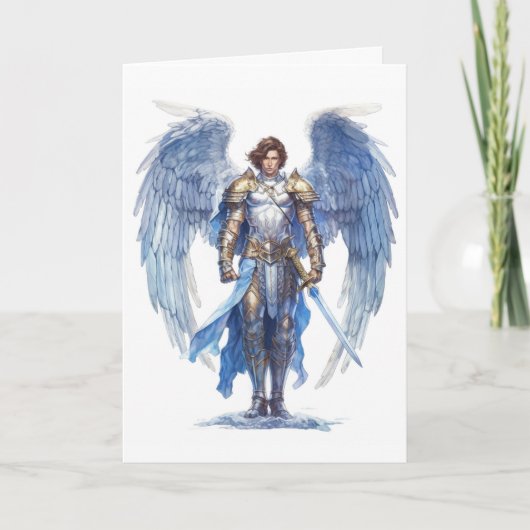 Archangel Michael Holy Angel Protector Karte (Vorderseite)